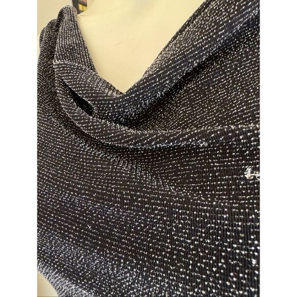 JSB Boutique Y2K asymmetrical short dress bodycon sleeveless small Ariel metalli - Picture 5 of 5